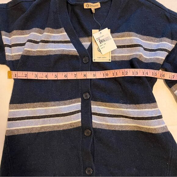 NWT Democracy Blue Striped Alpaca Blend Cardigan in Navy | Size XS - Picture 11 of 11